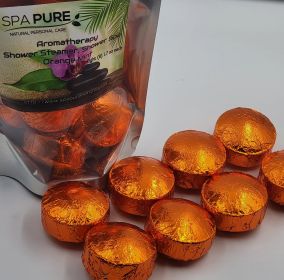 Spa Pure CITRUS Shower Steamers: CITRUS BURST Aromatherapy - 8 Shower Bombs 1.6 oz each with 100% Natural/Organic Essential Oils - Transform Your Show