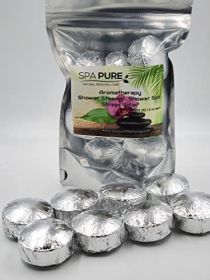 8 STRESS RELIEF Aromatherapy Shower Bombs 1.6 oz each with 100% Natural/Organic Essential Oils - Transform Your Shower - Transform Your Mood (STRESS R