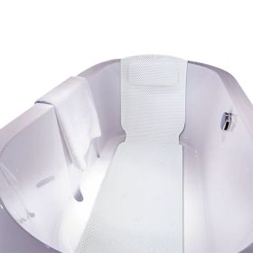 Non-Slip Bathtub Mat Soft Foam Bath Pillow Cushions with Suction Cups, 49√ó14 inch