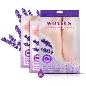 Foot exfoliating mask; suitable for dead skin and calluses; gentle foot care foot mask 2 pieces-lave