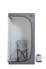 Portable Grey Mini Plus style Steam Sauna tent–Personal Home Spa, with Steam Generator, Remote Control, Foldable Chair, PVC pipes. Easy to Install,fas