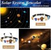 4 Pcs Bead Bracelets for Women Men Solar System & Chakra Stone Diffuser Bracelets Set Aromatherapy Yoga Bracelet 8MM Beaded