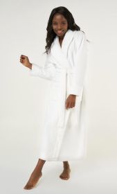 Plush Soft Warm, Robe for Women Fleece Bathrobe for Women, Comfy Women's Robe Long (Option: Shawl  Adult Sleepwear Loungewear  White  XX)