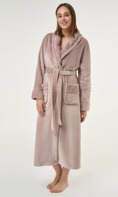 Plush Soft Warm, Robe for Women Fleece Bathrobe for Women, Comfy Women's Robe Long (Option: Shawl  Adult Sleepwear Loungewear  Pink  Medium)