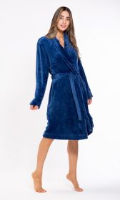 Plush Soft Lightweight, Robe for Women Fleece Bathrobe for Women, Comfy Women's Robe Short (Option: Shawl  Adult Sleepwear Loungewear  Navy Blue  Small)