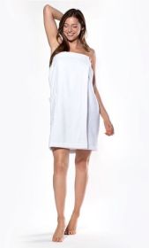 Turkish  Cotton Towel Wrap for Women for bulk Spa Bath Wraps with Elastic Velcro, Comfy Women's  Short Adult for Hot Tub Shower Sauna (Option: One Size)