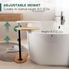 C-Shaped Bathtub Tray Table With Adjustable Height 360° Rotatable Desktop Freestanding Bath Caddy Against Wall Couch Bed Sofa Side Table Ban on Amazon