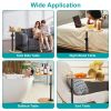 C-Shaped Bathtub Tray Table With Adjustable Height 360° Rotatable Desktop Freestanding Bath Caddy Against Wall Couch Bed Sofa Side Table