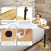 C-Shaped Bathtub Tray Table With Adjustable Height 360° Rotatable Desktop Freestanding Bath Caddy Against Wall Couch Bed Sofa Side Table